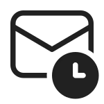 Mail Clock SVG Icon